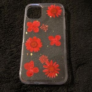 iPhone 11 clear case pressed flowers